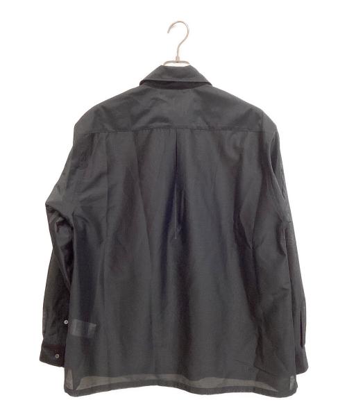 EDIFICE（エディフィス）EDIFICE (エディフィス) 26SS Quarter-ZIP シアー シャツ ブラック サイズ:Lの古着・服飾アイテム
