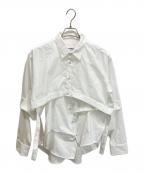 OMMOオーエムエムオー）の古着「2WAY TUCK LAYERED SHIRT」｜ホワイト