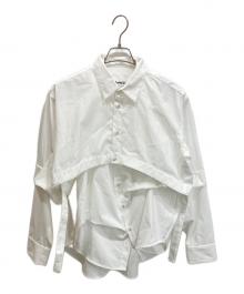 OMMO（オーエムエムオー）の古着「2WAY TUCK LAYERED SHIRT」｜ホワイト