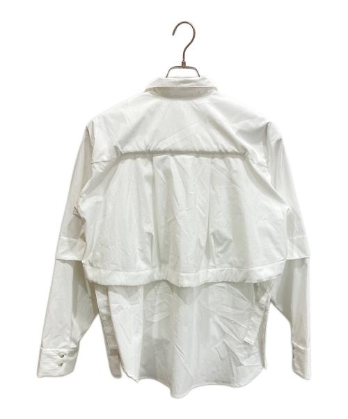 OMMO（オーエムエムオー）OMMO (オーエムエムオー) 2WAY TUCK LAYERED SHIRT ホワイト サイズ:freeの古着・服飾アイテム