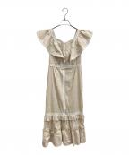 HER LIP TOハーリップトゥ）の古着「Kiki Butterfly Sleeve Dress」｜ベージュ