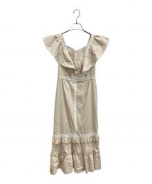 HER LIP TO（ハーリップトゥ）の古着「Kiki Butterfly Sleeve Dress」｜ベージュ