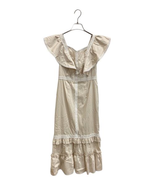 HER LIP TO（ハーリップトゥ）Her lip to (ハーリップトゥ) Kiki Butterfly Sleeve Dress ベージュ サイズ:Sの古着・服飾アイテム