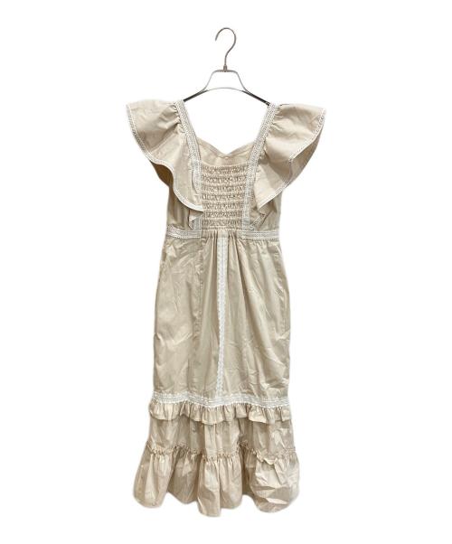 HER LIP TO（ハーリップトゥ）Her lip to (ハーリップトゥ) Kiki Butterfly Sleeve Dress ベージュ サイズ:Sの古着・服飾アイテム