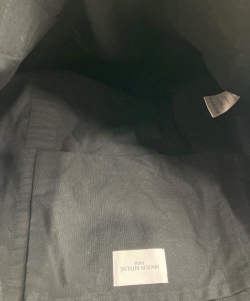 maison kitsune（メゾンキツネ）MAISON KITSUNE (メゾンキツネ) パレロワイヤル ショッピングバック ブラックの古着・服飾アイテム