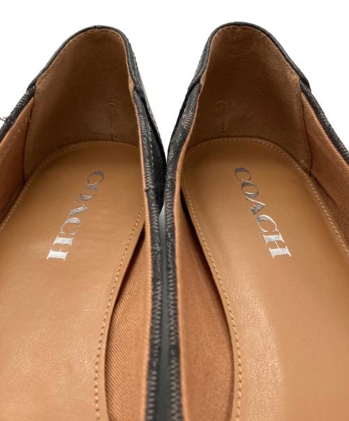 COACH（コーチ）COACH (コーチ) Chelsea シグネチャーパンプス ブラック サイズ:24.5の古着・服飾アイテム