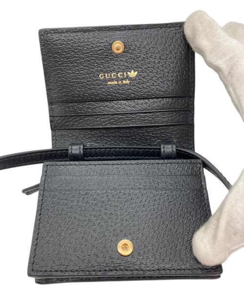 GUCCI（グッチ）GUCCI (グッチ) adidas (アディダス) コラボ ホースビット ショルダーウォレット ブラック×ホワイトの古着・服飾アイテム