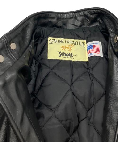 Schott（ショット）Schott (ショット) 641HH ホースハイド シングル レザージャケット ブラック サイズ:38の古着・服飾アイテム