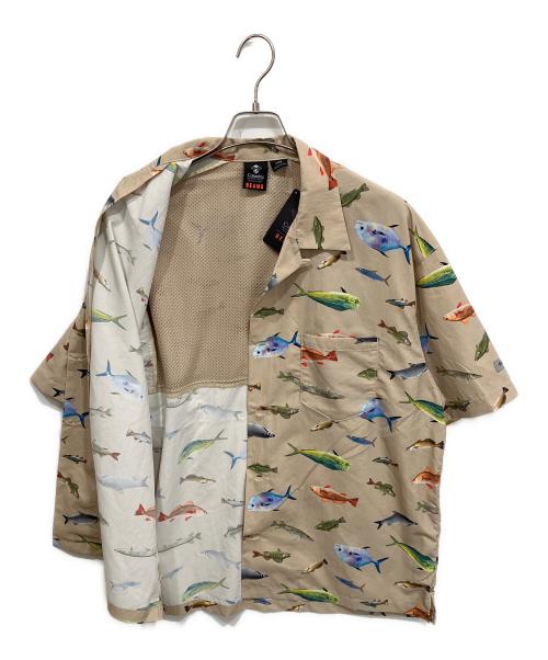 Columbia（コロンビア）Columbia (コロンビア) BEAMS (ビームス) 26SS 別注PFG オープンカラーシャツ ベージュ サイズ:Mの古着・服飾アイテム