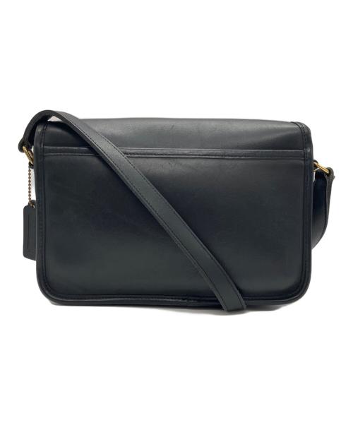 COACH（コーチ）COACH (コーチ) レザーショルダーバッグ ブラックの古着・服飾アイテム