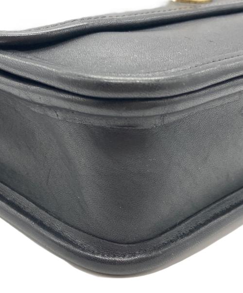 COACH（コーチ）COACH (コーチ) レザーショルダーバッグ ブラックの古着・服飾アイテム