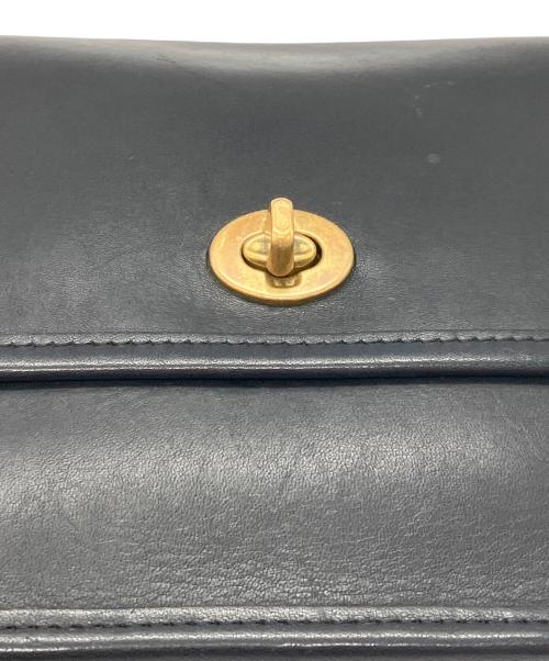 COACH（コーチ）COACH (コーチ) レザーショルダーバッグ ブラックの古着・服飾アイテム