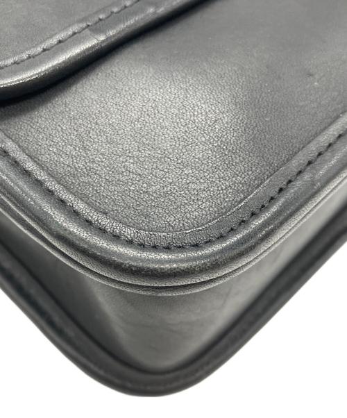 COACH（コーチ）COACH (コーチ) レザーショルダーバッグ ブラックの古着・服飾アイテム