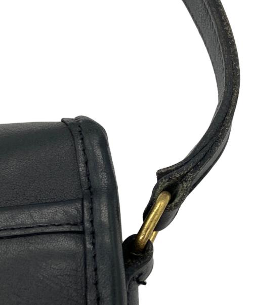 COACH（コーチ）COACH (コーチ) レザーショルダーバッグ ブラックの古着・服飾アイテム