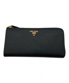 PRADA（プラダ）の古着「サフィアーノレザー 長財布」｜ブラック