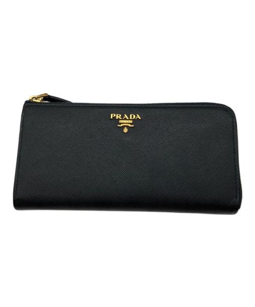 PRADA（プラダ）PRADA (プラダ) サフィアーノレザー 長財布 ブラックの古着・服飾アイテム