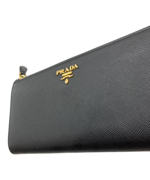 PRADA（プラダ）PRADA (プラダ) サフィアーノレザー 長財布 ブラックの古着・服飾アイテム