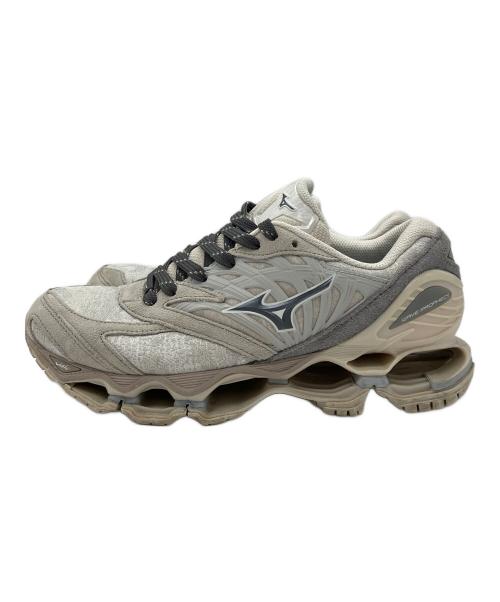 MIZUNO（ミズノ）MIZUNO (ミズノ) WAVE PROPHECY LS ローカットスニーカー ベージュ×グレー サイズ:24の古着・服飾アイテム