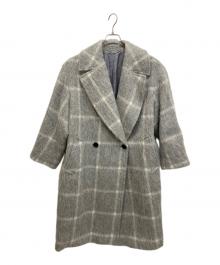 23区（ニジュウサンク）の古着「MANTECOシャギーチェックコート」｜グレー