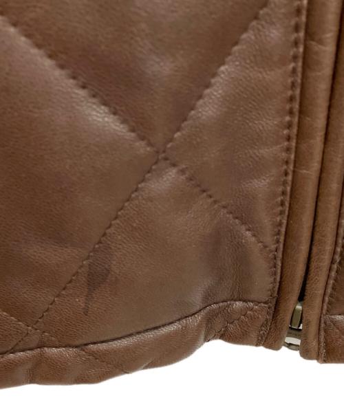 POLO RALPH LAUREN（ポロ・ラルフローレン）POLO RALPH LAUREN (ポロ・ラルフローレン) ラムレザーキルティングコート ブラウン サイズ:Lの古着・服飾アイテム