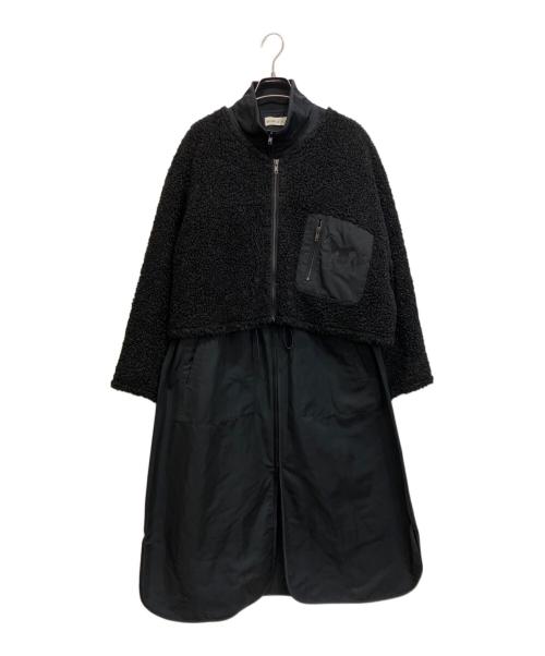 SUM1 STYLE（スミスタイル）SUM1 STYLE (スミスタイル) ボアブルゾン付き馬刺繍コート ブラック サイズ:freeの古着・服飾アイテム