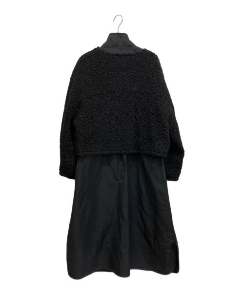 SUM1 STYLE（スミスタイル）SUM1 STYLE (スミスタイル) ボアブルゾン付き馬刺繍コート ブラック サイズ:freeの古着・服飾アイテム