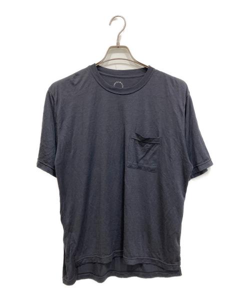 山と道（ヤマトミチ）山と道 (ヤマトミチ) 100% Light Merino Pocket T-shirt ネイビー サイズ:Lの古着・服飾アイテム
