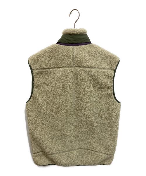 Patagonia（パタゴニア）Patagonia (パタゴニア) クラシック・レトロX・ベスト ベージュ×グリーン サイズ:Mの古着・服飾アイテム