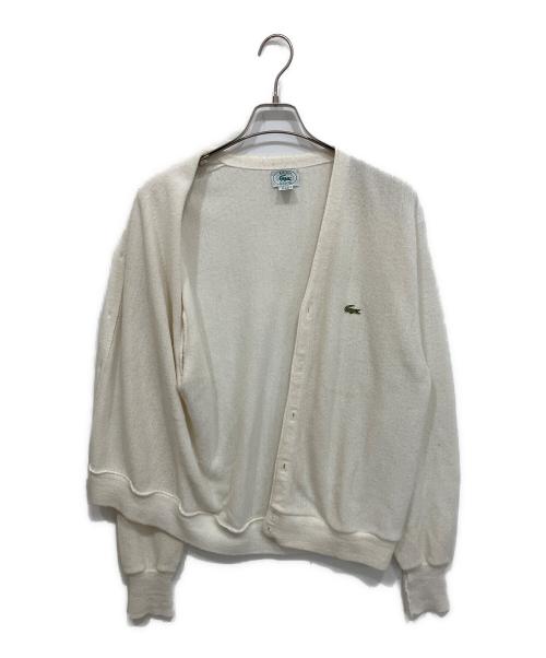 IZOD LACOSTE（アイゾッド ラコステ）IZOD LACOSTE (アイゾッド ラコステ) 80S アクリルニットカーディガン ホワイト サイズ:Lの古着・服飾アイテム