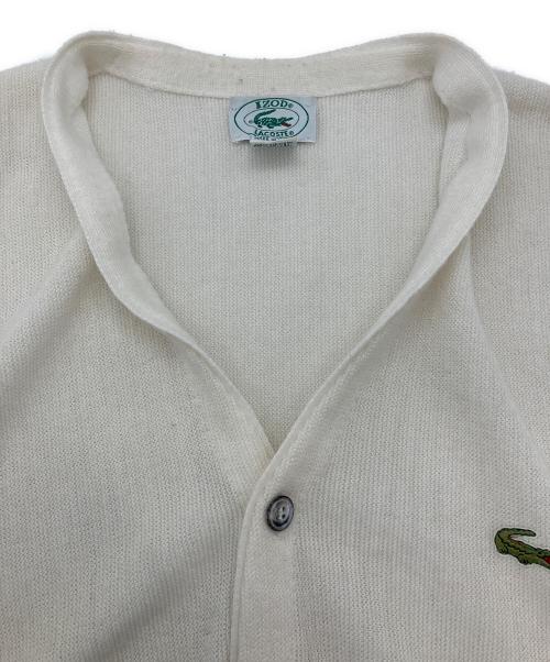 IZOD LACOSTE（アイゾッド ラコステ）IZOD LACOSTE (アイゾッド ラコステ) 80S アクリルニットカーディガン ホワイト サイズ:Lの古着・服飾アイテム