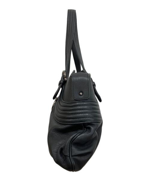 Salvatore Ferragamo（サルヴァトーレ フェラガモ）Salvatore Ferragamo (サルヴァトーレ フェラガモ) マリッサ ガンチーニ レザートートバッグ ブラックの古着・服飾アイテム
