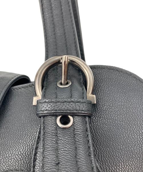 Salvatore Ferragamo（サルヴァトーレ フェラガモ）Salvatore Ferragamo (サルヴァトーレ フェラガモ) マリッサ ガンチーニ レザートートバッグ ブラックの古着・服飾アイテム