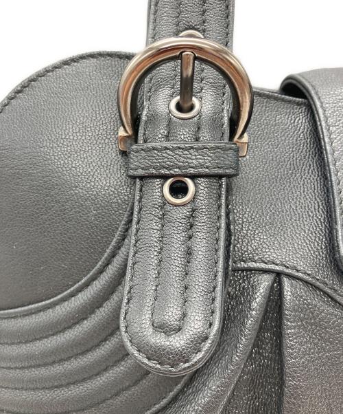 Salvatore Ferragamo（サルヴァトーレ フェラガモ）Salvatore Ferragamo (サルヴァトーレ フェラガモ) マリッサ ガンチーニ レザートートバッグ ブラックの古着・服飾アイテム