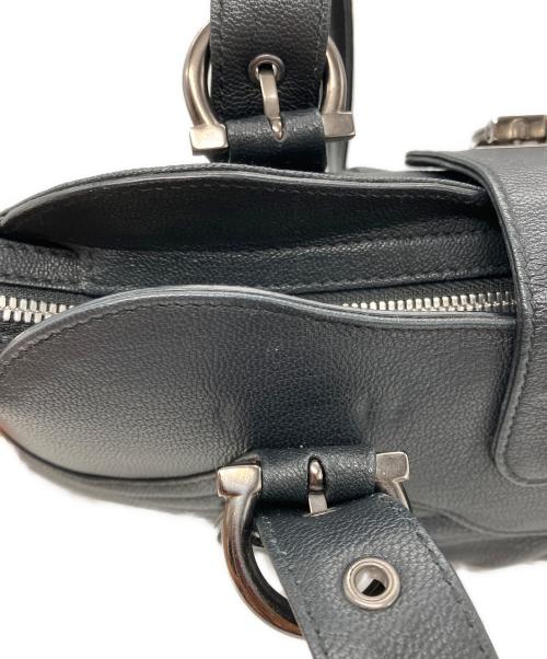 Salvatore Ferragamo（サルヴァトーレ フェラガモ）Salvatore Ferragamo (サルヴァトーレ フェラガモ) マリッサ ガンチーニ レザートートバッグ ブラックの古着・服飾アイテム