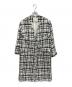 GRACE CLASS（グレースクラス）の古着「ツイードノーカラーコート」｜ホワイト×ブラック
