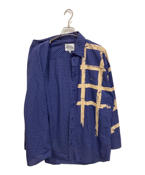 Vivienne Westwood man（ヴィヴィアン ウェストウッド マン）Vivienne Westwood man (ヴィヴィアン ウェストウッド マン) チェックシャツ ネイビー サイズ:46の古着・服飾アイテム