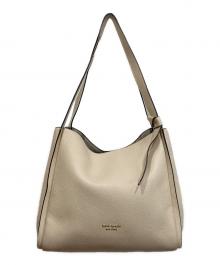 Kate Spade（ケイトスペード）の古着「KNOTT LARGE SHOULDER BAG トートバッグ」｜アイボリー