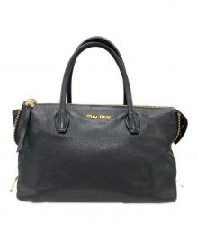 MIU MIU（ミュウミュウ）の古着「マドラス2WAYバッグ」｜ブラック