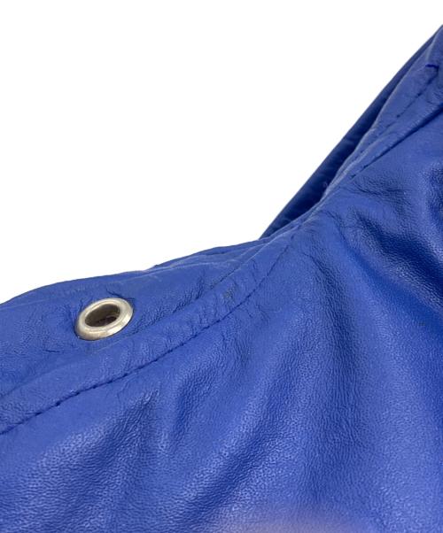 HORN WORKS（ホーンワークス）HORN WORKS (ホーンワークス) シングル レザーライダースジャケット ブルー サイズ:Mの古着・服飾アイテム