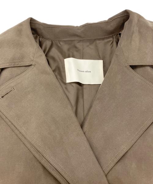maison celon（メゾンセロン）maison celon (メゾンセロン) ショートトレンチコート ブラウン サイズ:freeの古着・服飾アイテム