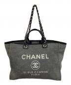 CHANELシャネル）の古着「ドーヴィル GM 2WAY トートバッグ」｜グレー