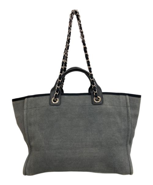 CHANEL（シャネル）CHANEL (シャネル) ドーヴィル GM 2WAY トートバッグ グレーの古着・服飾アイテム