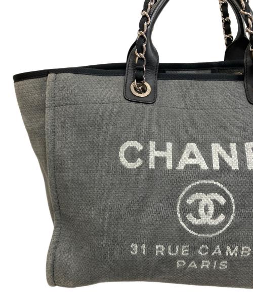CHANEL（シャネル）CHANEL (シャネル) ドーヴィル GM 2WAY トートバッグ グレーの古着・服飾アイテム
