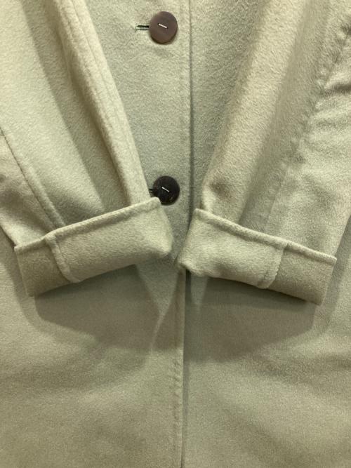 LOEWE（ロエベ）LOEWE (ロエベ) アナグラム釦 ウール＆カシミヤ ダブルフェイス コート グリーン サイズ:36の古着・服飾アイテム