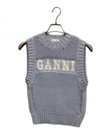 GANNI（ガニー）の古着「Cotton Rope Short Vest」｜ブルー