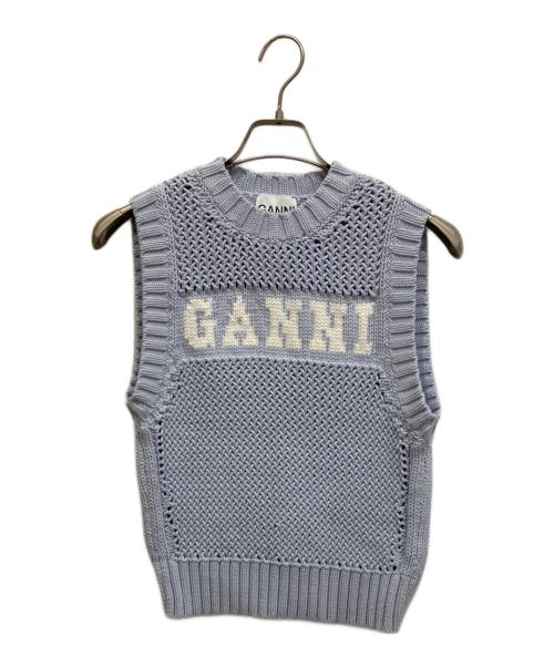 GANNI（ガニー）Ganni (ガニー) Cotton Rope Short Vest ブルー サイズ:Sの古着・服飾アイテム