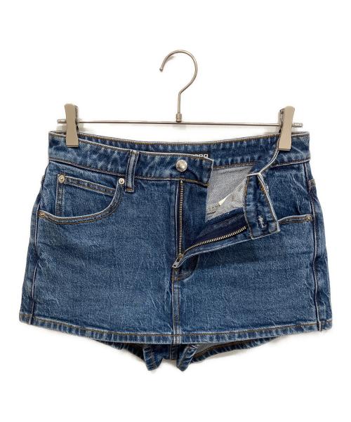 ALEXANDER WANG（アレキサンダー・ワン）ALEXANDER WANG (アレキサンダー・ワン) ミッドライズ ストレッチ デニム スコート ブルー サイズ:29の古着・服飾アイテム