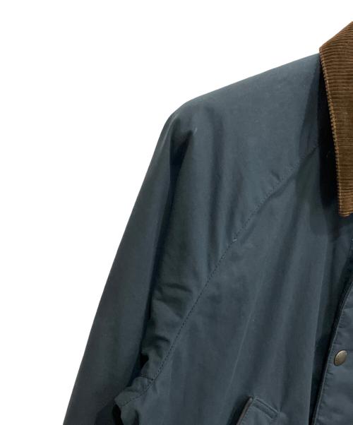 POLO RALPH LAUREN（ポロ・ラルフローレン）POLO RALPH LAUREN (ポロ・ラルフローレン) オイルクロス カーコート ジャケット ネイビー×ブラウン サイズ:Mの古着・服飾アイテム