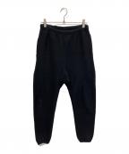 CAMBERキャンバー）の古着「クロスニット スウェットパンツ」｜ブラック