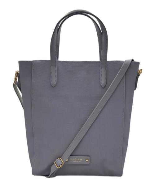 BLUE LABEL CRESTBRIDGE（ブルーレーベルクレストブリッジ）BLUE LABEL CRESTBRIDGE (ブルーレーベルクレストブリッジ) ソリッド PVC 2WAYバッグ ラベンダーの古着・服飾アイテム
